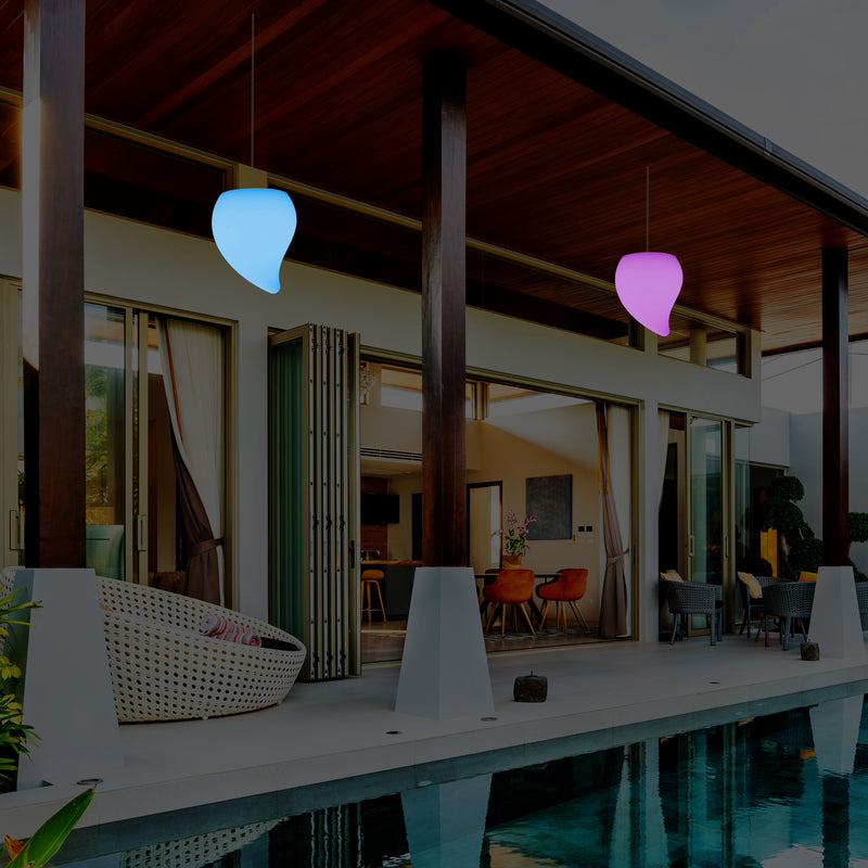 Balkon LED Hanglamp, Meerkleurige RGB Kleurveranderend met Afstandsbediening, Buitenverlichting