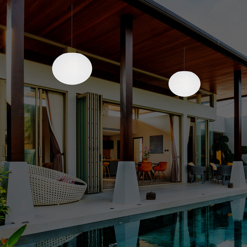 Hanglamp Terraslamp, Tuinverlichting, Sfeerlicht LED Hanglamp op Netvoeding, 27cm RGB
