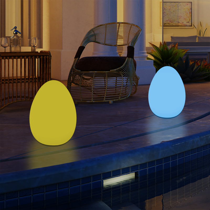 Buitenlamp Tuinverlichting, LED Ei Lamp, 37cm Netvoeding Patio Licht, Multi Color RGB