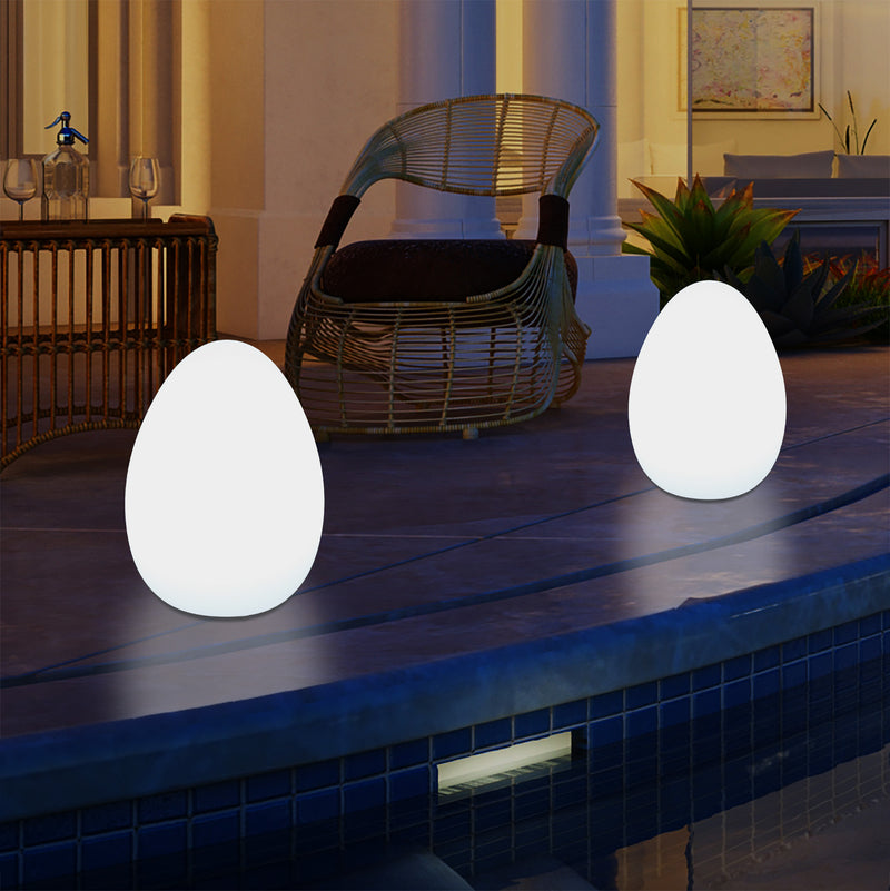 Buitenlamp Tuinverlichting, LED Ei Lamp, 37cm Netvoeding Patio Licht, Multi Color RGB