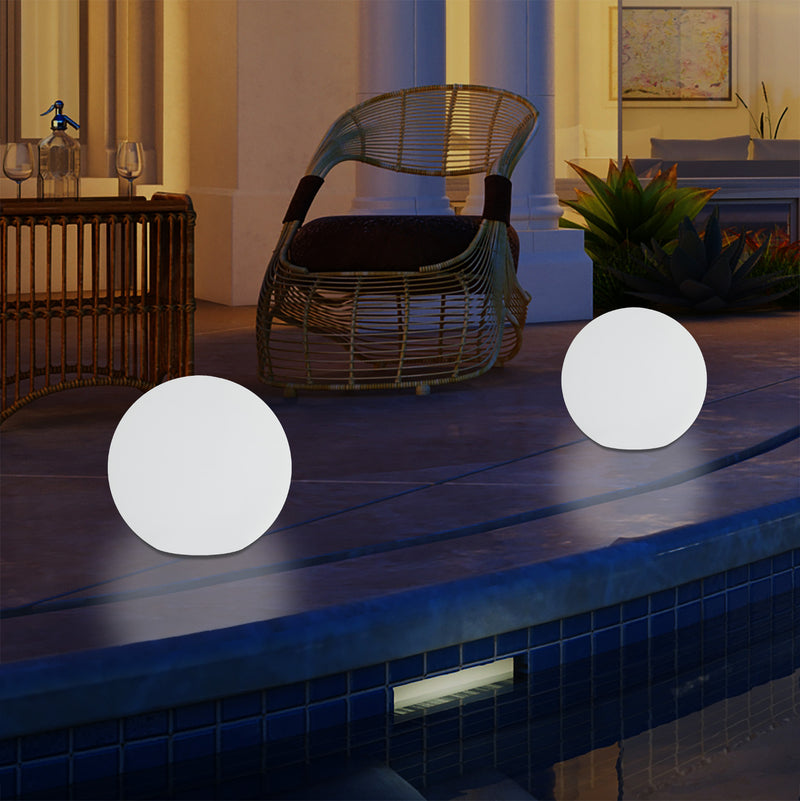 LED Buitenverlichting, 5V Netvoeding, 20cm Bal, Meerkleurige Tuinlamp, Buitenlamp