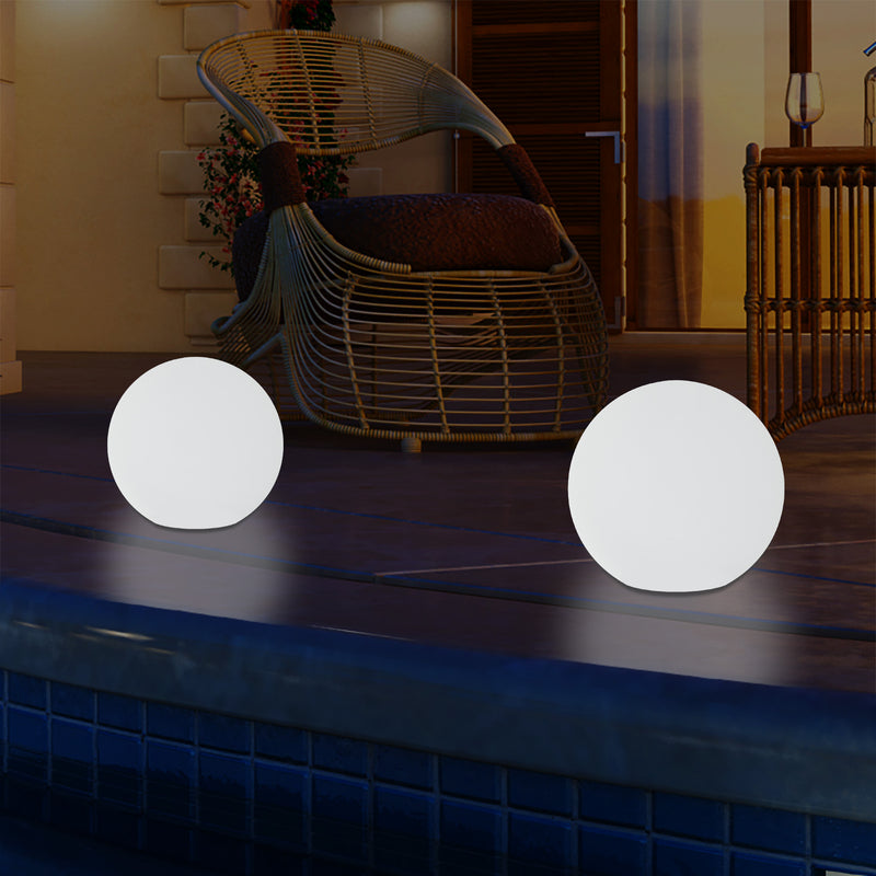 LED Buitenverlichting, 5V Netvoeding, 20cm Bal, Meerkleurige Tuinlamp, Buitenlamp
