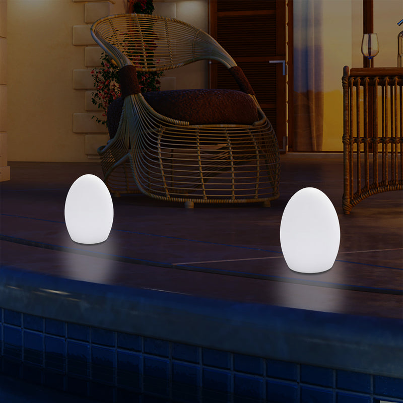 Buitenlamp LED Licht, Klein 19cm Meerkleurig Lichtgevend Ei, Tuinlamp, Sfeerlicht Tuin