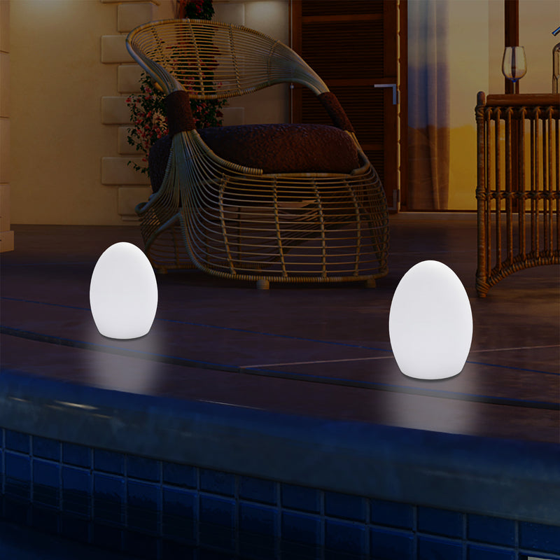 Buitenlamp LED Licht, Klein 19cm Meerkleurig Lichtgevend Ei, Tuinlamp, Sfeerlicht Tuin