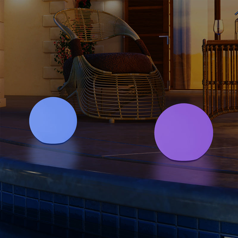 LED Buitenverlichting, 5V Netvoeding, 20cm Bal, Meerkleurige Tuinlamp, Buitenlamp