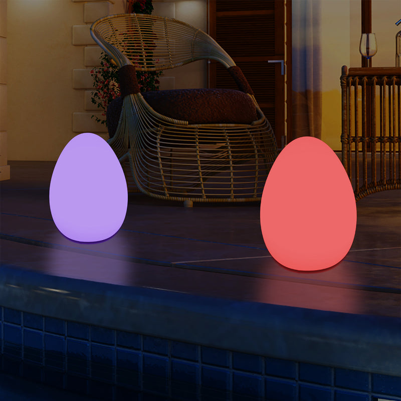 Buitenlamp Tuinverlichting, LED Ei Lamp, 37cm Netvoeding Patio Licht, Multi Color RGB