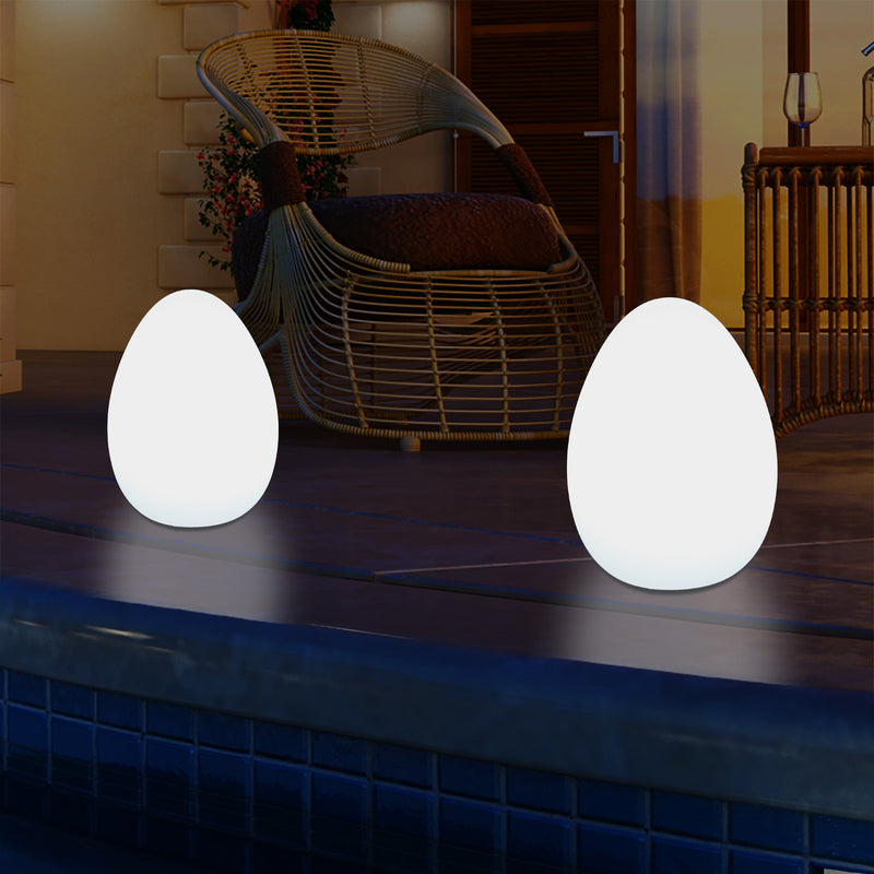 Buitenlamp Tuinverlichting, LED Ei Lamp, 37cm Netvoeding Patio Licht, Multi Color RGB