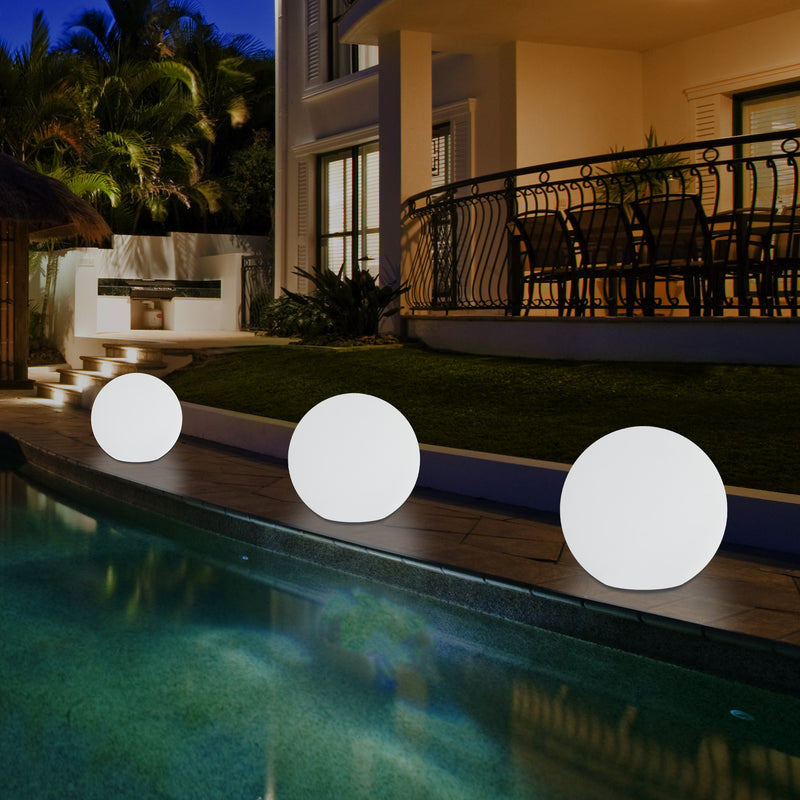 LED Buitenverlichting, 5V Netvoeding, 20cm Bal, Meerkleurige Tuinlamp, Buitenlamp