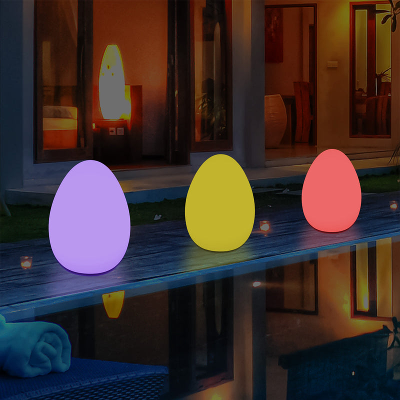 Buitenlamp Tuinverlichting, LED Ei Lamp, 37cm Netvoeding Patio Licht, Multi Color RGB