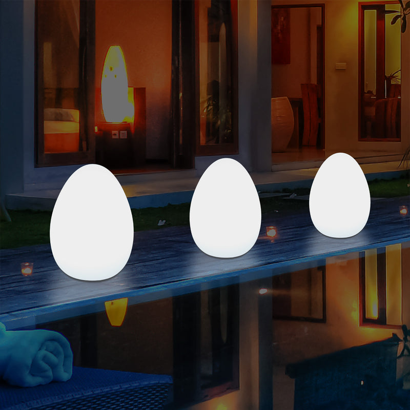 Buitenlamp Tuinverlichting, LED Ei Lamp, 37cm Netvoeding Patio Licht, Multi Color RGB