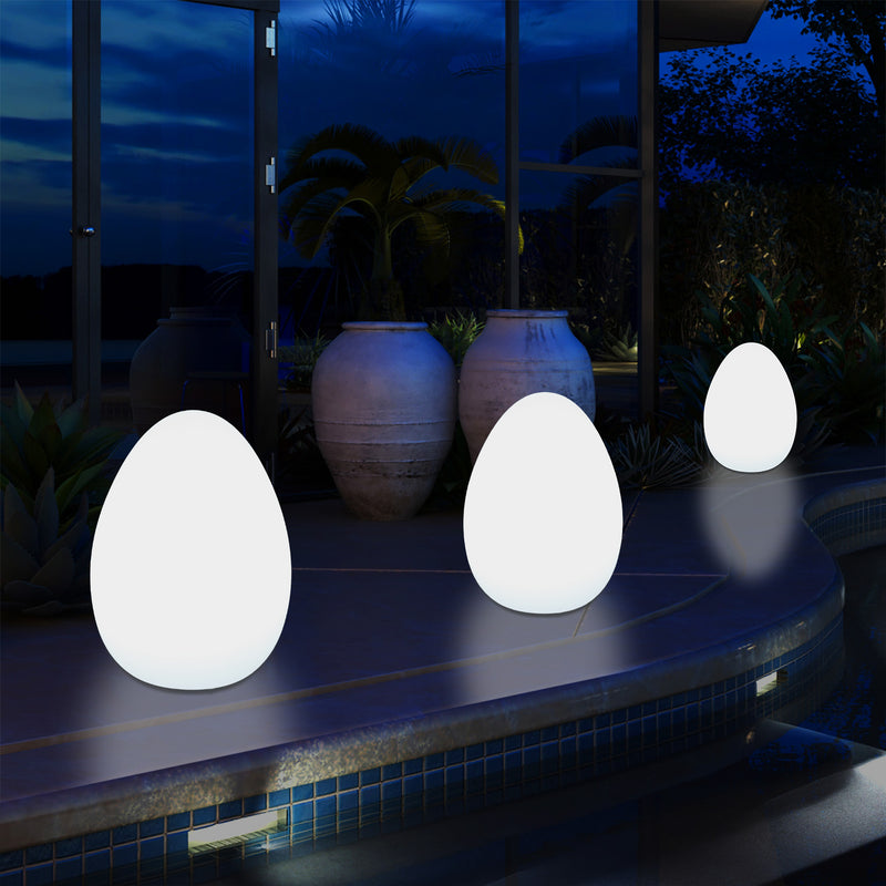 Buitenlamp Tuinverlichting, LED Ei Lamp, 37cm Netvoeding Patio Licht, Multi Color RGB