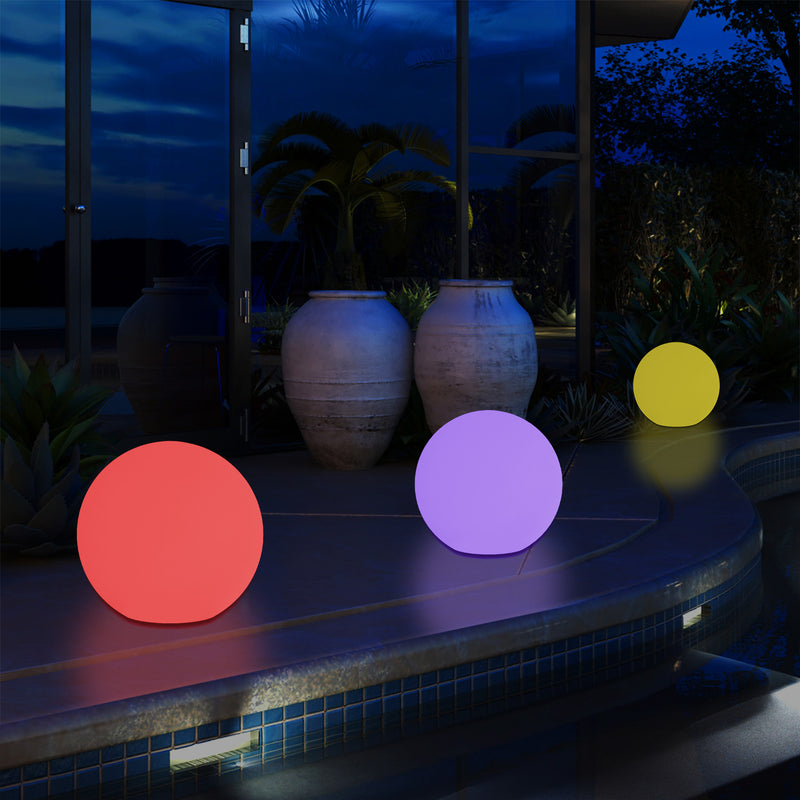 LED Buitenverlichting, 5V Netvoeding, 20cm Bal, Meerkleurige Tuinlamp, Buitenlamp