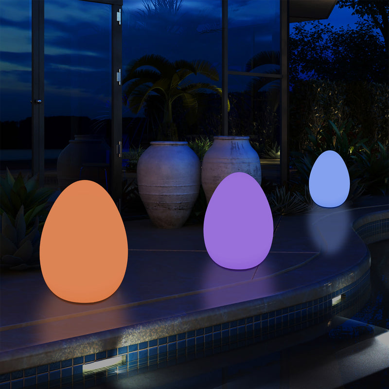 Buitenlamp Tuinverlichting, LED Ei Lamp, 37cm Netvoeding Patio Licht, Multi Color RGB