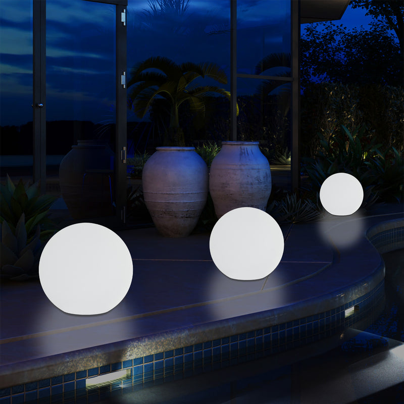 LED Buitenverlichting, 5V Netvoeding, 20cm Bal, Meerkleurige Tuinlamp, Buitenlamp