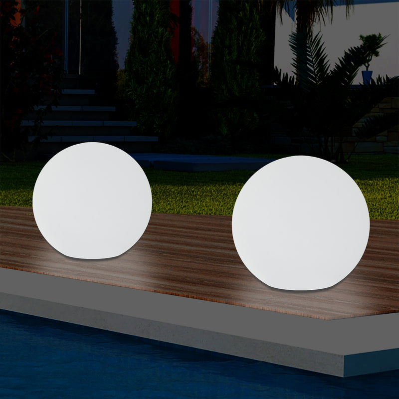 LED Buitenverlichting, 5V Netvoeding, 20cm Bal, Meerkleurige Tuinlamp, Buitenlamp