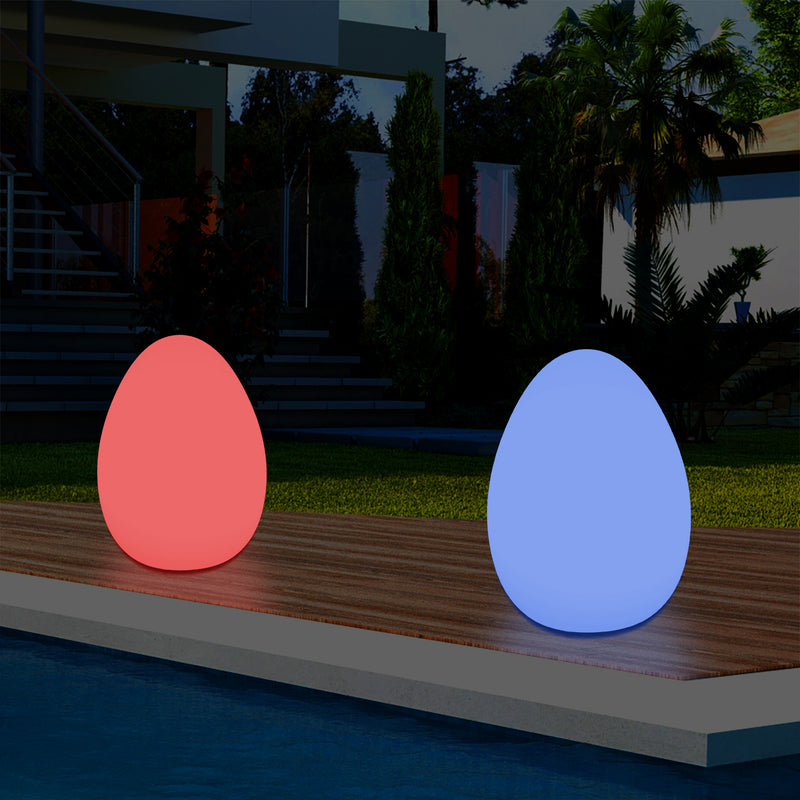 Buitenlamp Tuinverlichting, LED Ei Lamp, 37cm Netvoeding Patio Licht, Multi Color RGB