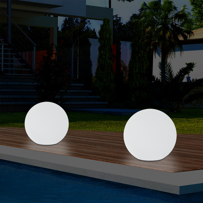 LED Buitenverlichting, 5V Netvoeding, 20cm Bal, Meerkleurige Tuinlamp, Buitenlamp