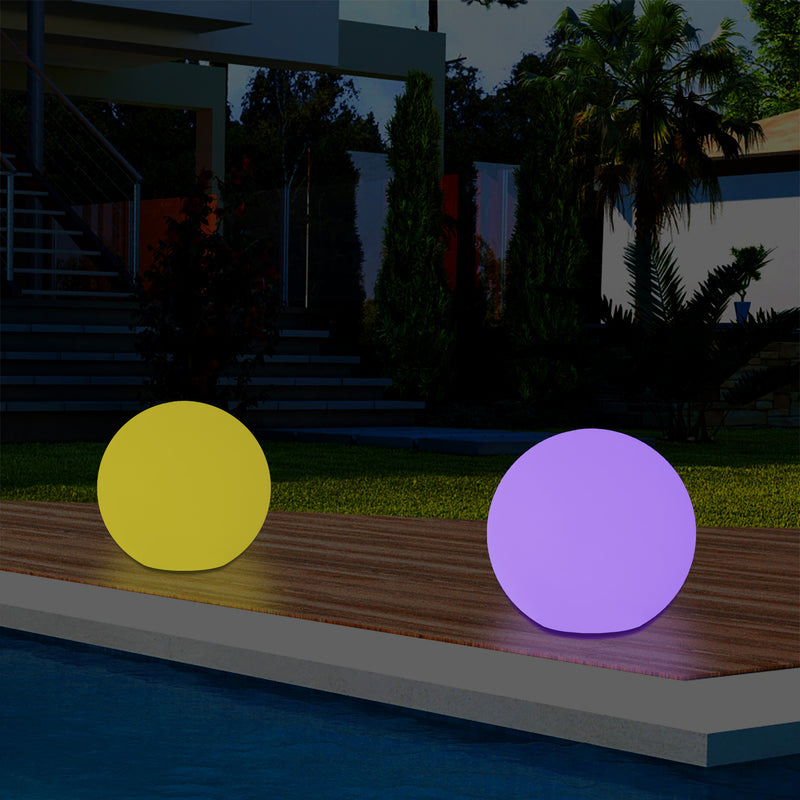 LED Buitenverlichting, 5V Netvoeding, 20cm Bal, Meerkleurige Tuinlamp, Buitenlamp