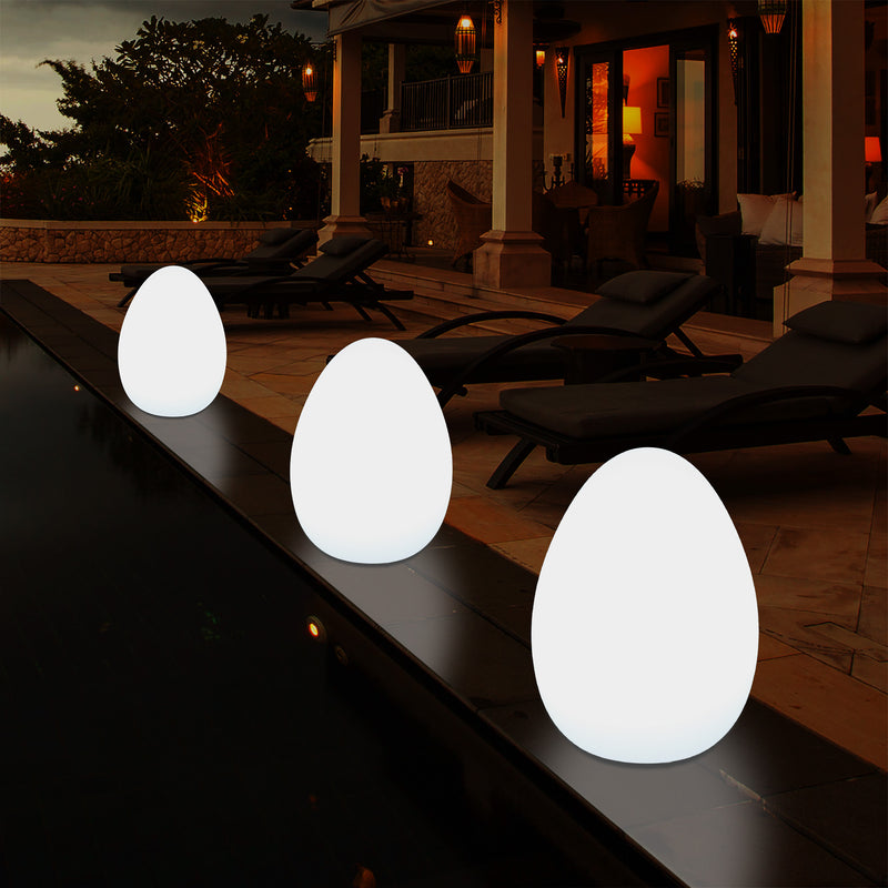 Buitenlamp Tuinverlichting, LED Ei Lamp, 37cm Netvoeding Patio Licht, Multi Color RGB