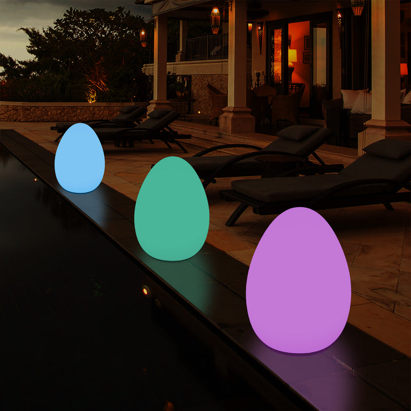 Buitenlamp Tuinverlichting, LED Ei Lamp, 37cm Netvoeding Patio Licht, Multi Color RGB