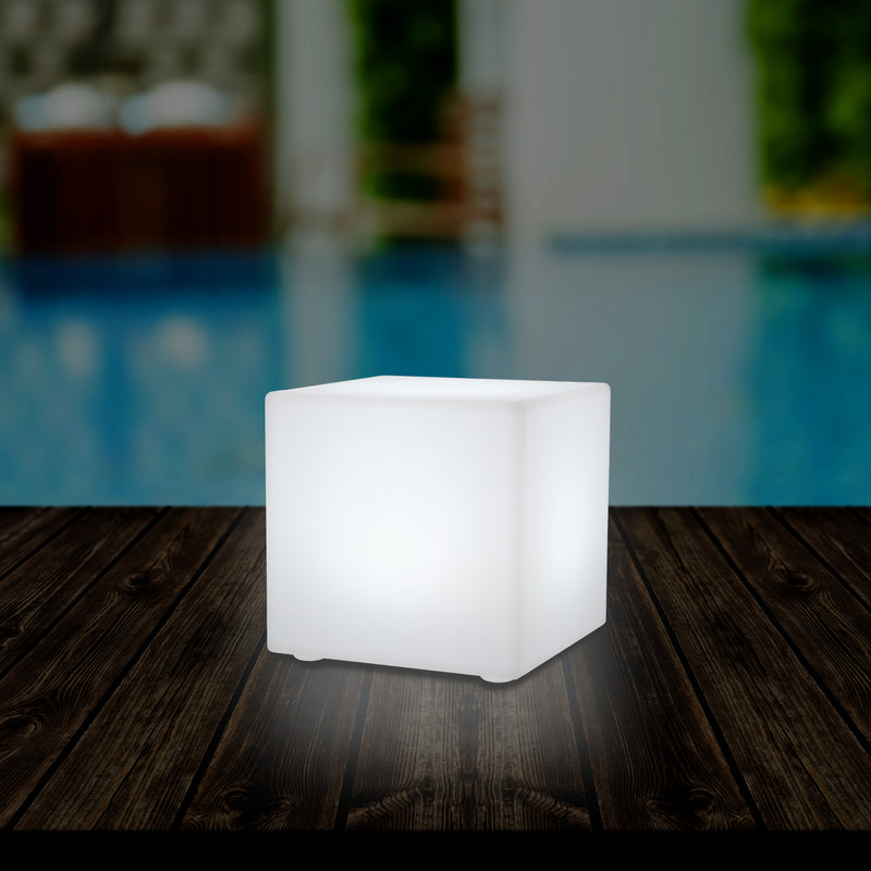 Buitenverlichting, 5V Meerkleurige LED Buitenlamp, 20cm Kubus, Tuinlamp, Patioverlichting