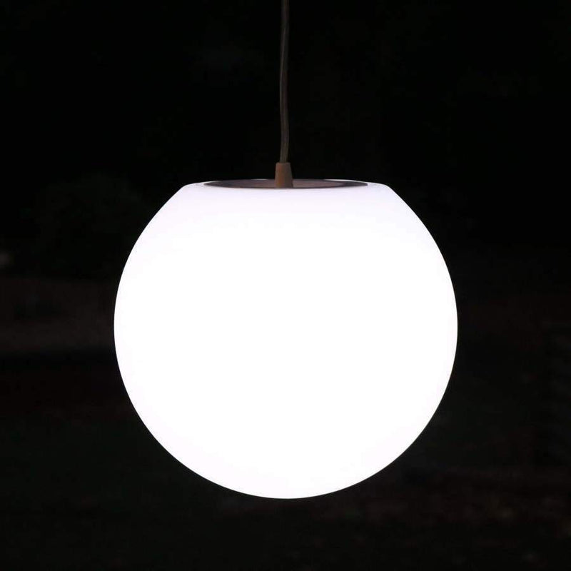 Hanglamp, 20cm Witte Bolvormige Plafondlamp, Uitgevoerd Met LED-lamp 