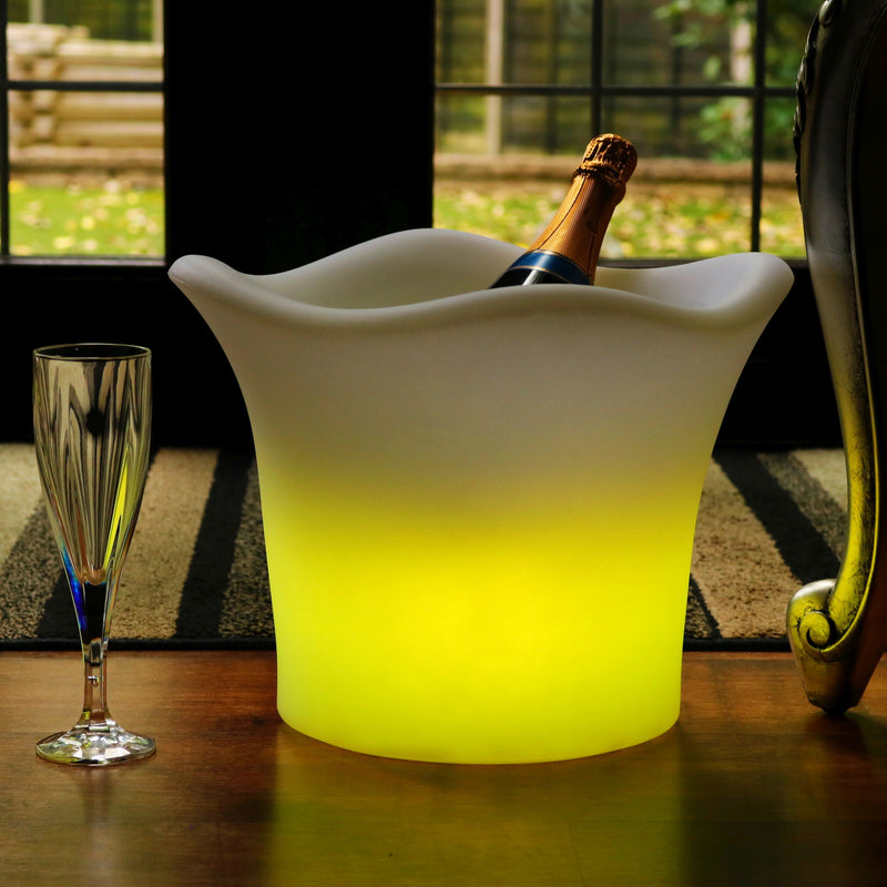 LED Lichtgevende Wijnkoeler, Champagnekoeler, Op Netvoeding, Feestverlichting, Tuinlamp, Buiten