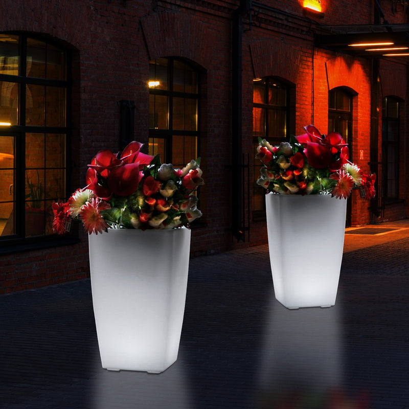 LED Bloemenvaas, 50cm Lichtgevende Vaas, Op Netvoeding, Buitenverlichting, Tuinlamp