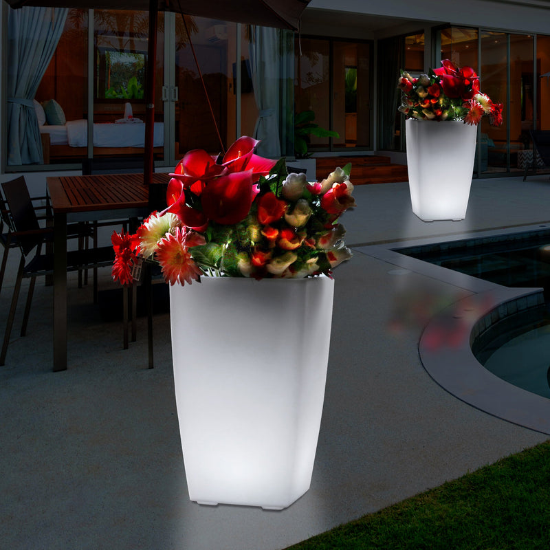 LED Bloemenvaas, 50cm Lichtgevende Vaas, Op Netvoeding, Buitenverlichting, Tuinlamp