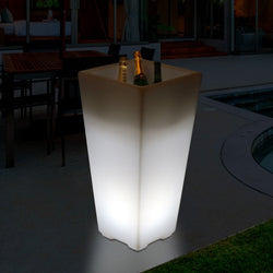 LED Wijn Champagne Koeler, Verlichte IJsemmer, 75cm, Op Netvoeding, Drankenhouder, Tuinlamp