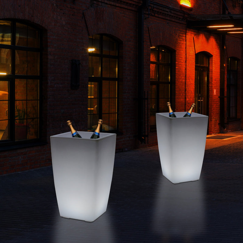 Buitenlamp, LED Wijnkoeler Champagnekoeler IJsemmer, Drankenkoeler, 50 cm, Tuinverlichting